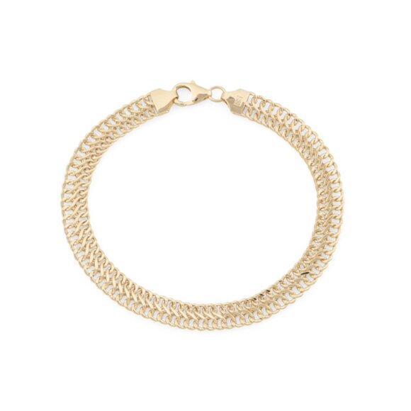 MIA FIORE Gold Made In Italy 14kt Gold Infinity Chain Bracelet - Picture 1 of 2